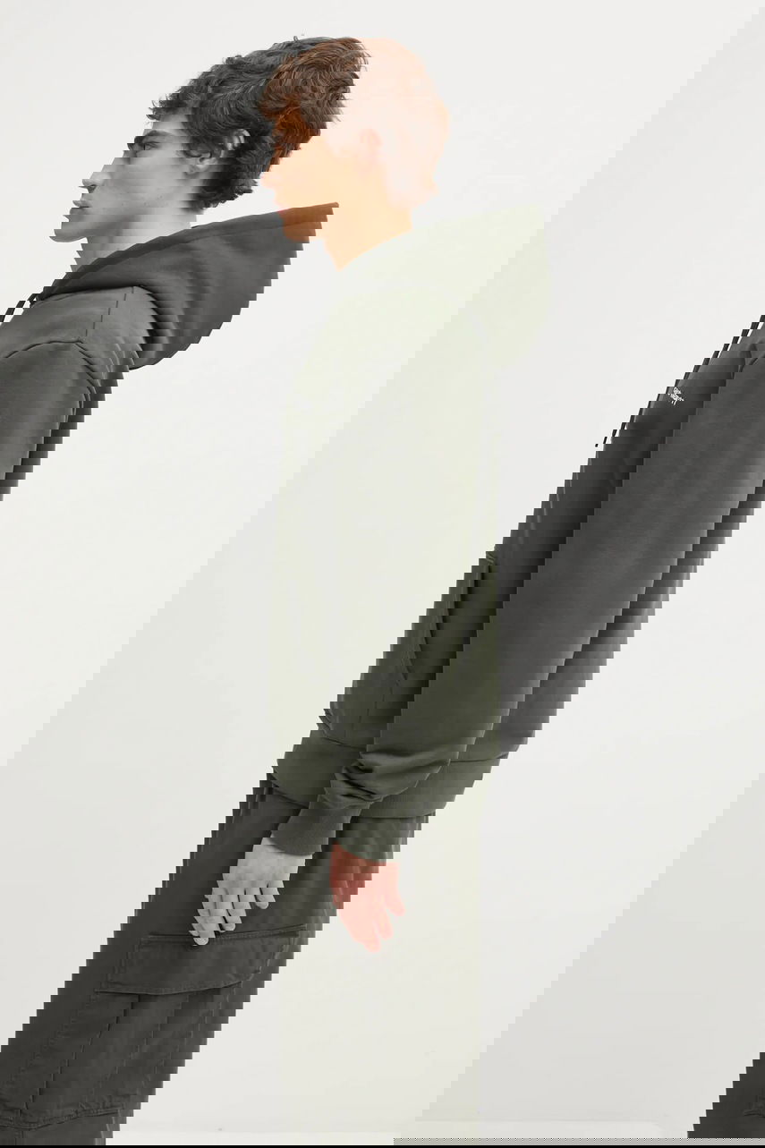 Mikina Carhartt WIP Plain Hooded Script Embroidery Sweatshirt with Kangaroo Pocket Zelené | I035392.3CDXX, 1