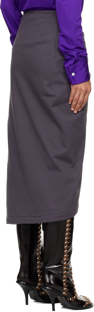 Sukňa Dries Van Noten Dries Van Noten Ruffled Cotton Midi Skirt Šedá | 252-011140-2611, 2