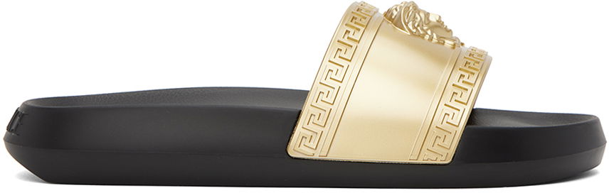 Tenisky a topánky Versace Medusa Slides "Gold Black" Béžová | 1008733 DGOLG, 0