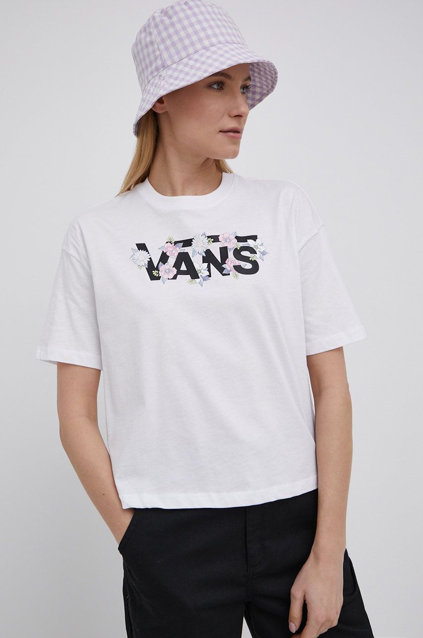 Tričko Vans Flow Rina T-Shirt Biela | VN0A5LCNWHT1, 0