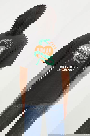Tričko Human Made Graphic T-Shirt with Snake, Heart, and 'The Future Is In The Past' Print Čierna | HM29TE001, 0
