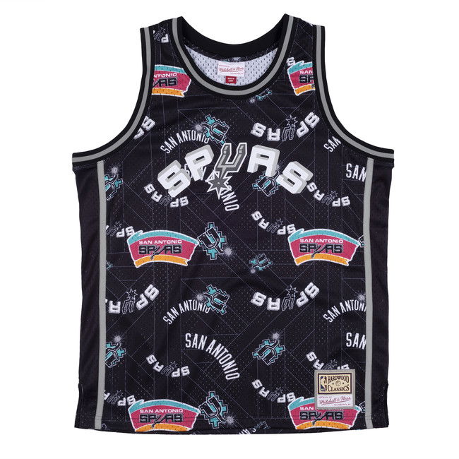 Dres Mitchell & Ness San Antonio Spurs Swingman Jersey Čierna | MSPOBW19081-SASPTBK, 0