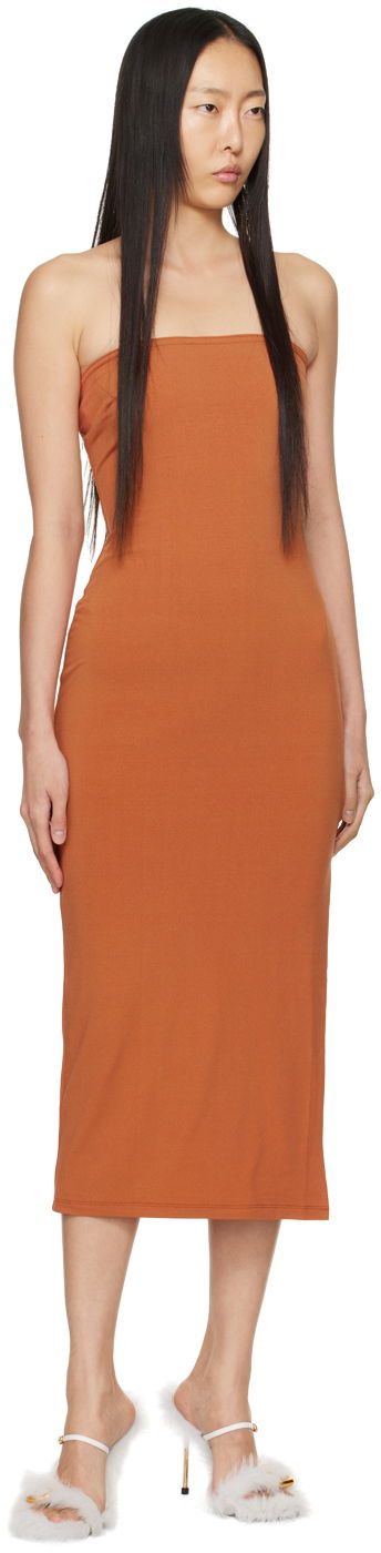 Šaty Miaou Miaou Lila Midi Dress Oranžová | 5025VISCRI, 3