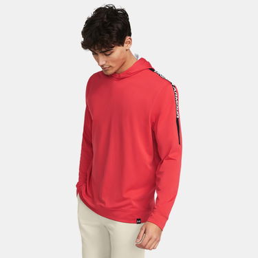 Mikina Under Armour Playoff Hoodie für Herren Rot Solstice / Schwarz / Weiß L Červená | 1383144-814, 0