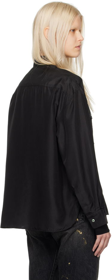 Košeľa R13 R13 Oversized Pocket Shirt Čierna | R13WR256-R314B, 2