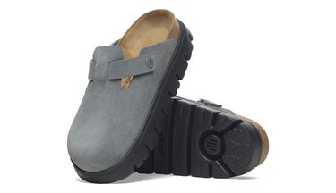 Tenisky a topánky Birkenstock Boston Chunky Suede Leather Narrow Fit Clog Šedá | 1029142, 3