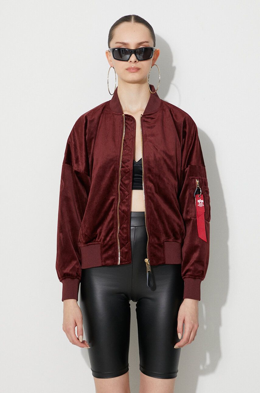 Bomber bunda Alpha Industries Bomber Jacket Women Velvet Červená | 106002.184, 0