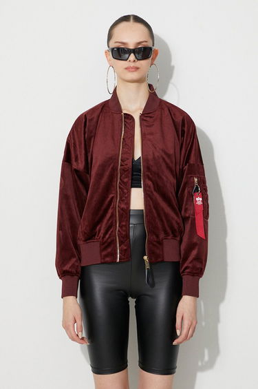 Bomber bunda Alpha Industries Bomber Jacket Women Velvet Červená | 106002.184, 0
