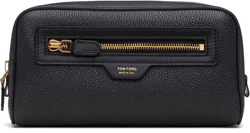 Cestovná taška Tom Ford Tom Ford Grain Leather Wash Pouch Čierna | Y0356-LCL213G