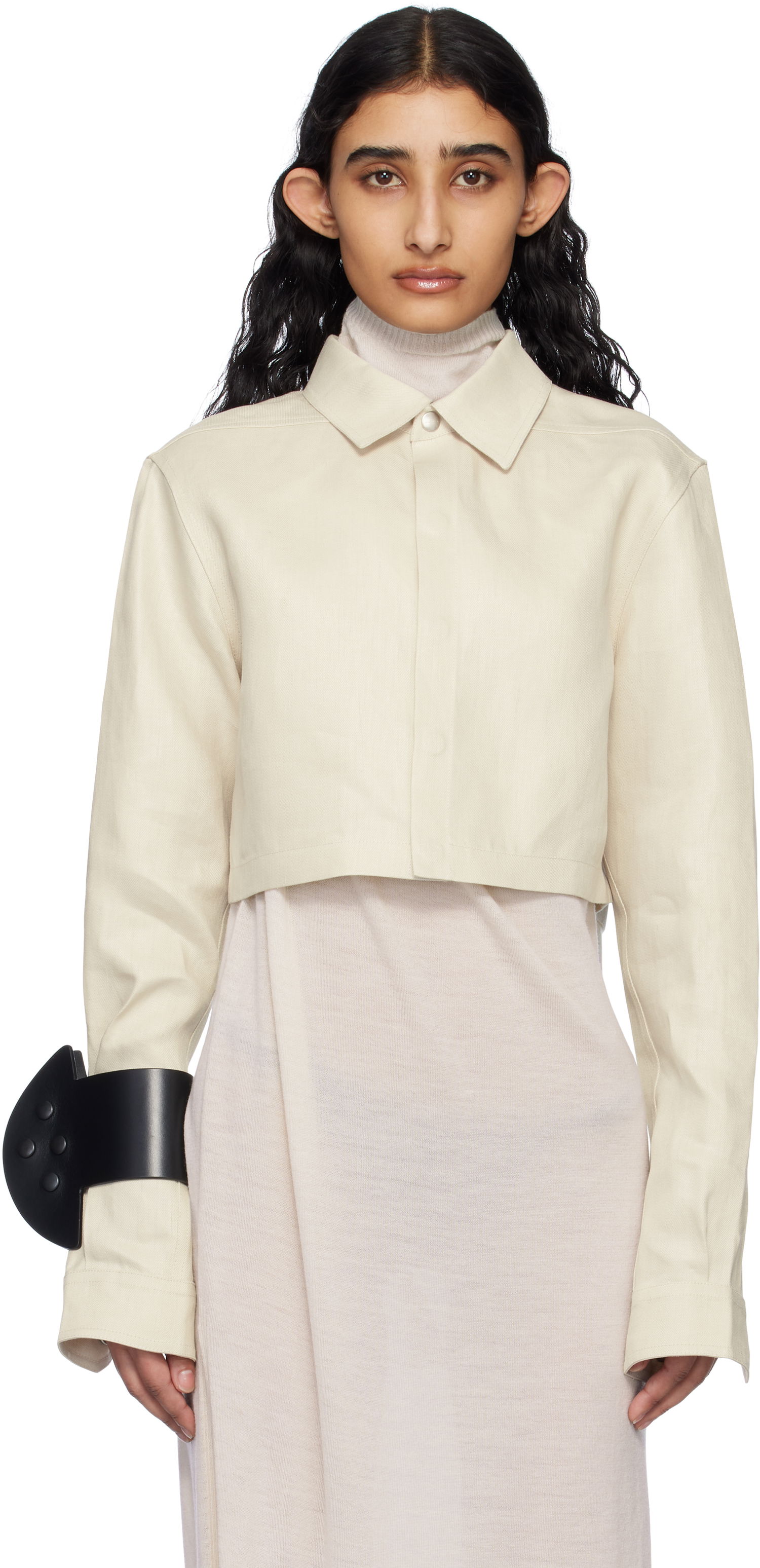 Košeľa Rick Owens Rick Owens Hollywood Linen Twill Cropped Shirt Béžová | RP01E7240 TWL, 0
