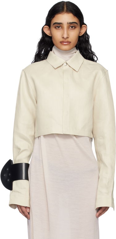 Košeľa Rick Owens Rick Owens Hollywood Linen Twill Cropped Shirt Béžová | RP01E7240 TWL, 0