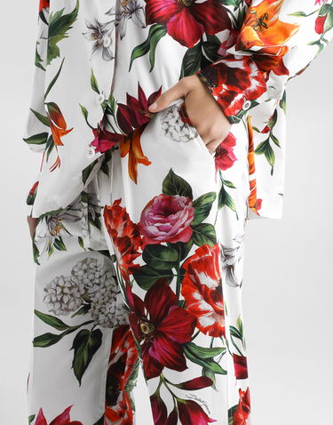 Nohavice Dolce & Gabbana Dolce & Gabbana Floral Print Poplin Trousers Rôznofarebný | FTDC3THS5TQHA5PB, 3