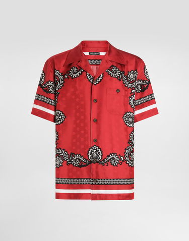 Košeľa Dolce & Gabbana Dolce & Gabbana Bandana Print Silk Shirt Červená | G5JH9TGI926HR5IJ, 0