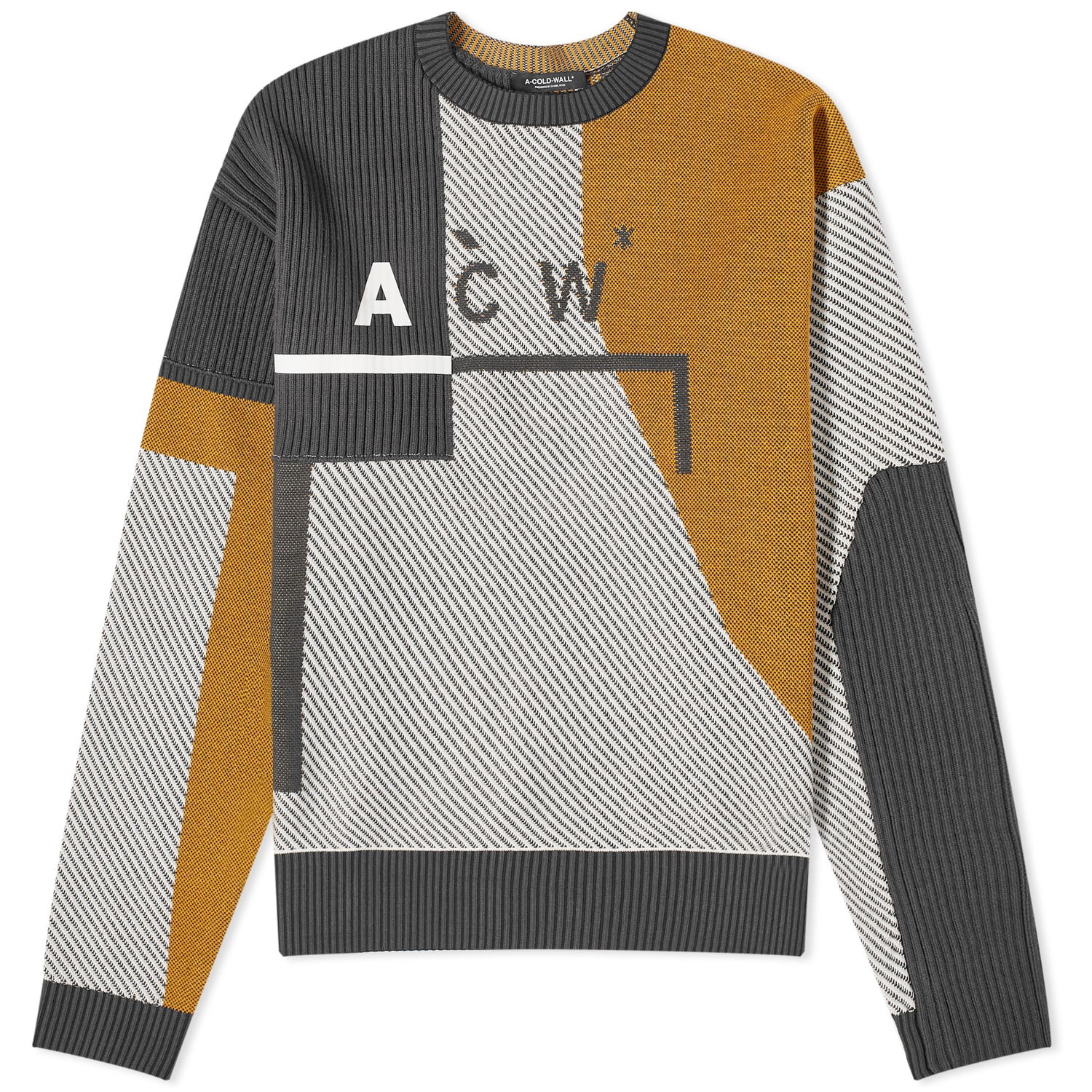 Sveter A-COLD-WALL* Geometric Sweater Šedá | ACWMK157-BNE, 0