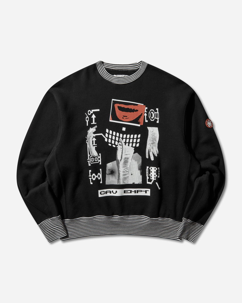 Mikina Cav Empt Lips Display Crewneck Sweatshirt Čierna | CES28CS04 BLACK