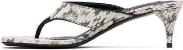 Tenisky a topánky Alaïa ALAÏA Thong Elaphe Leather Mule Sandals Biela | AA3S132CK326, 2
