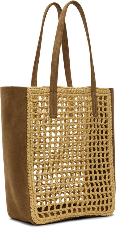 Tote bag Khaite KHAITE Small Zoe Raffia and Suede Tote Hnedá | H1039-724, 1