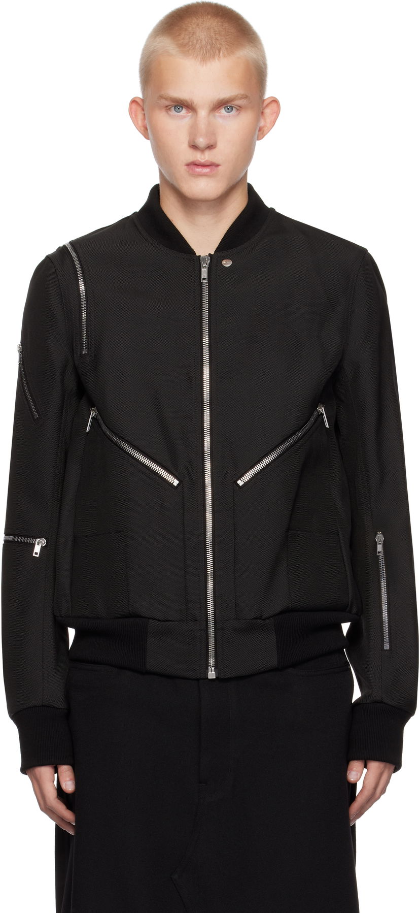 Bomber bunda Rick Owens Flight Bomber Jacket With Pockets Čierna | RL02D6794 HDU