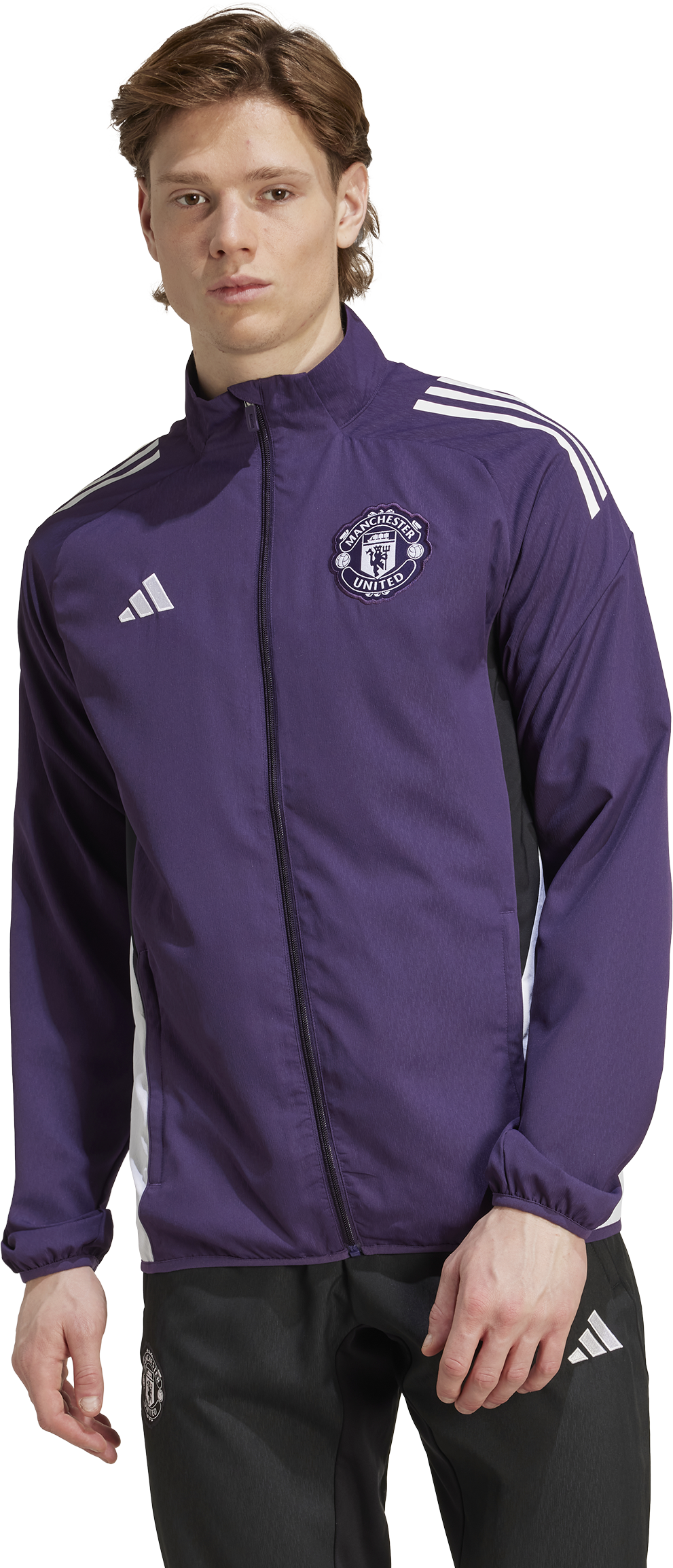 Bunda adidas Originals Manchester United Pre-Match Jacket 2025/26 Fialová | jp3107, 1