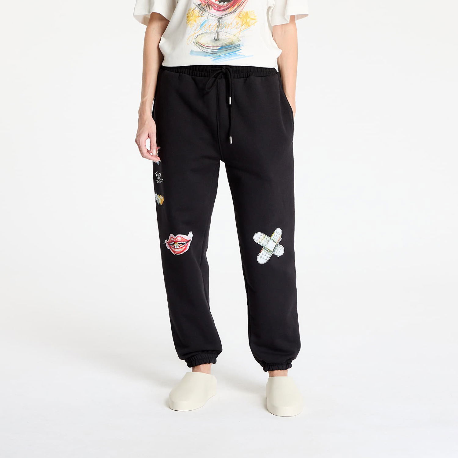 Tepláky Footshop FTSHP x Kurňavka Sweatpants Čierna | FTSHP_478, 1