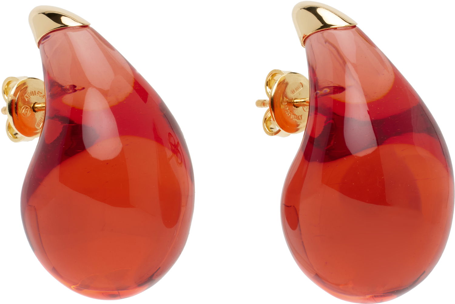 Náušnice Bottega Veneta Small Drop Earrings Červená | 786247 VBOH3, 1