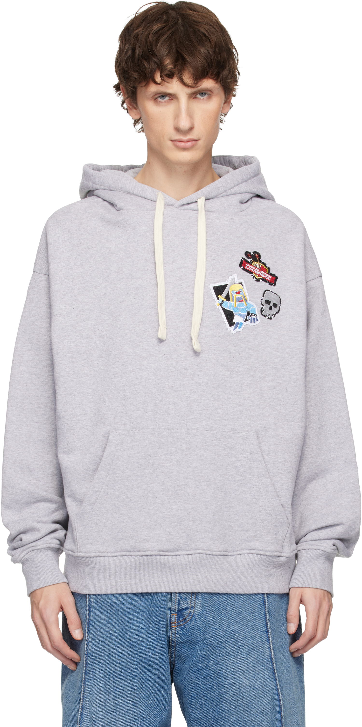 Mikina Charles Jeffrey Loverboy Charles Jeffrey LOVERBOY Clash of Clans Edition Barbarian Patch Hoodie Šedá | 54101801, 0