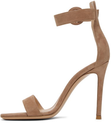 Tenisky a topánky Gianvito Rossi Portofino Suede Heeled Sandals Béžová | G61096.15RIC.CAM, 2