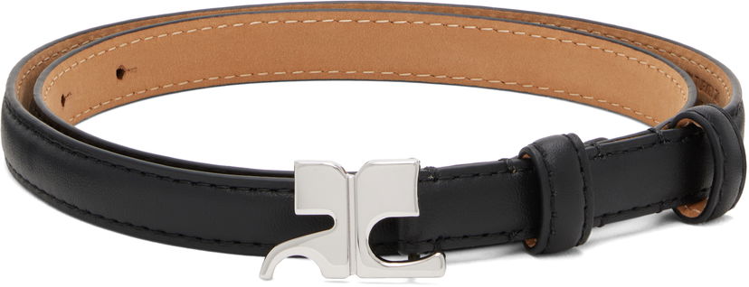 Opasok Courrèges Courrèges 15MM AC Leather Belt Čierna | 325ACE021CR0065