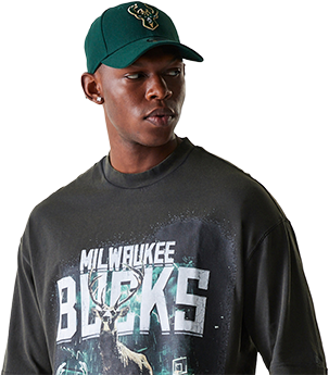 Tričko New Era NBA Washed Graphic Milwaukee Bucks T-Shirt Šedá | 60684353-20, 2