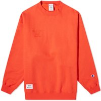 x WTAPS Crew Sweat Orange