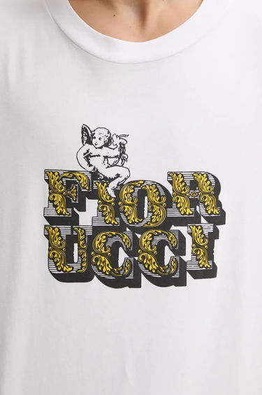 Tričko Fiorucci Graphic Print T-Shirt Biela | M01FMTSH101CJ01WH01, 4