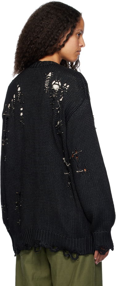 Sveter R13 R13 Distressed Boyfriend Cardigan Čierna | R13WY249 Y170A, 2