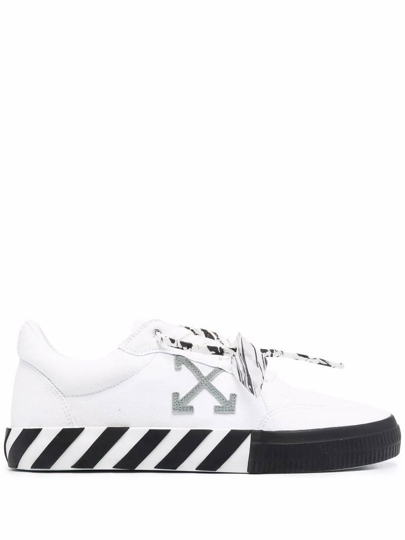 Tenisky a topánky Off-White Off-White Low Vulcanized Canvas "White Black Grey" Biela | OMIA085F21FAB0010155