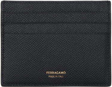 Peňaženka FERRAGAMO Salvatore Ferragamo Gancini Card Holder Čierna | 776843, 1