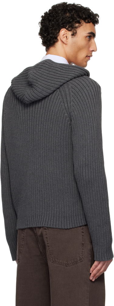 Sveter OUR LEGACY OUR LEGACY Level Zip-Up Knit Hoodie Šedá | M2253LD, 2