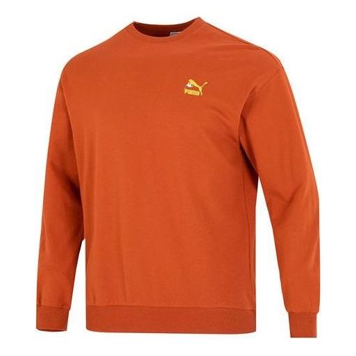 Sveter Puma Logo Crew Neck Sweatshirt Oranžová | 538780-64