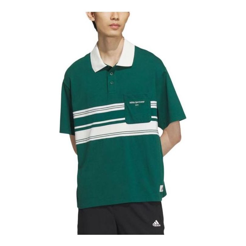 Polo tričko adidas Originals Sportswear Polo Shirt With Pocket Zelené | IS4944, 0
