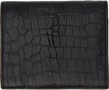 Peňaženka WACKO MARIA WACKO MARIA Speak Easy Short Croc-Embossed Leather Wallet Čierna | 24FW-WMA-WL04, 1