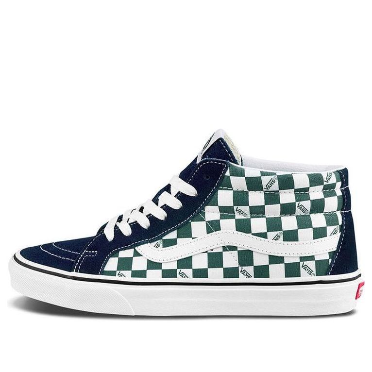 Tenisky a topánky Vans Sk8-Mid Checkerboard Zelené | VN0A3MV85I9