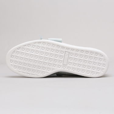 Tenisky a topánky Puma Basket Heart Canvas Wn's blue flower - white - silver Modrá | 366495 03, 5