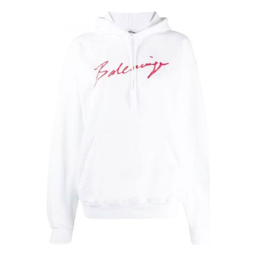 Mikina Balenciaga Classic Logo Long Sleeve Hoodie Biela | 583222TFV649783, 0