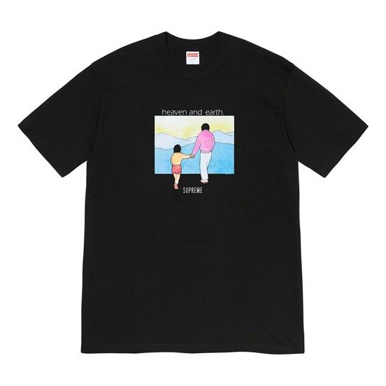 Tričko Supreme Heaven And Earth Print Short Sleeve T-Shirt Čierna | SUP-FW19-192