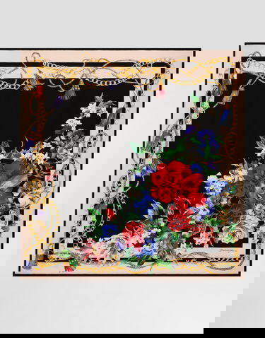 Šál Dolce & Gabbana Dolce & Gabbana Floral-Print Silk Twill Square Scarf Rôznofarebný | FN090RGDC5JHN5QG, 2