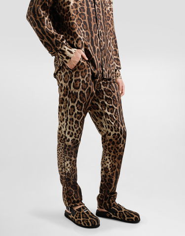 Pyžamo Dolce & Gabbana Dolce & Gabbana Silk Animal Print Pajama Pants Hnedá | GVCRATGI955HY13M, 3