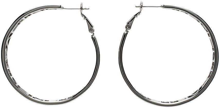Náušnice VETEMENTS Small Logo Hoop Earrings Šedá | UE64EA180S, 0