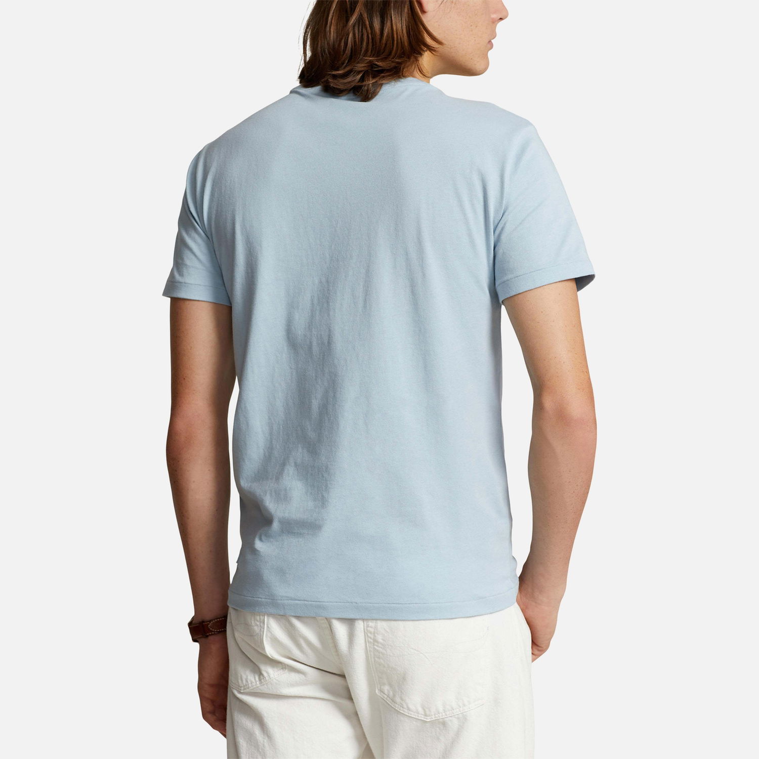 Tričko Polo by Ralph Lauren Polo Ralph Lauren Custom-Slim-Fit Rundhals-T-Shirt Modrá | 710671438362, 1