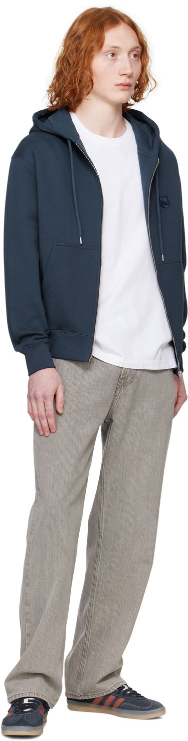 Mikina MAISON KITSUNÉ Maison Kitsuné Fox Head Zip Hoodie Navy | MM00714KM0321, 3