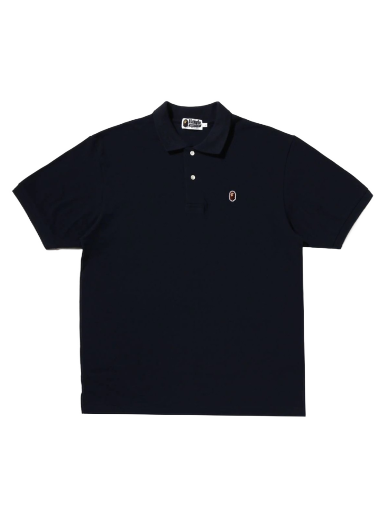 Polo tričko BAPE Ape Head One Point Relaxed Fit Polo Tee Navy | 1J30-112-005