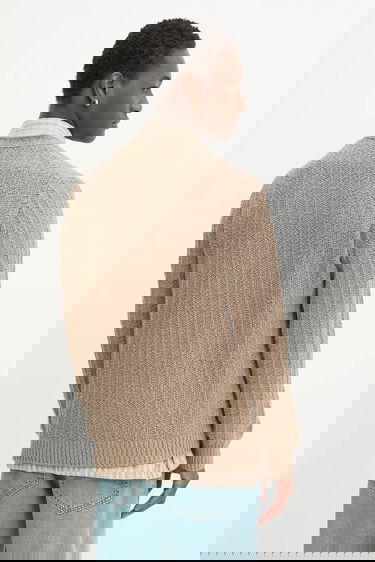 Sveter Samsoe Samsoe SAMICAH Textured Knit Cardigan Béžová | M25200023, 2