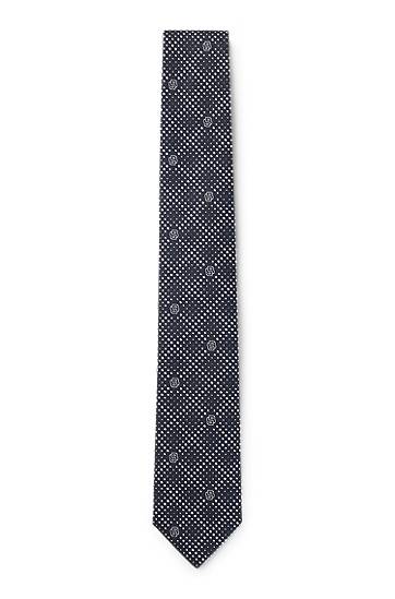 Opasok BOSS Double B Monogram Jacquard Tie Navy | 50534518